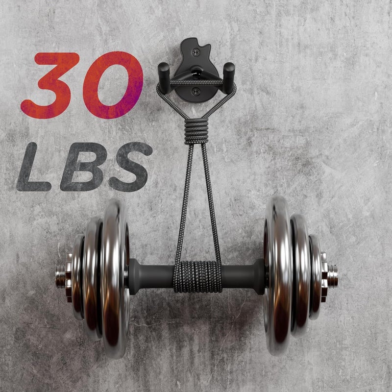 DIDA Guitar Wall Mount - U-Shape Guitar Wall Hangers, Guitar Accessories with 5 Guitar Picks, Guitar Wall Mount Hanger for Acoustic Guitar, Electric Guitar, Banjo, Bass, Mandolin (Style B-Black) - Image 5